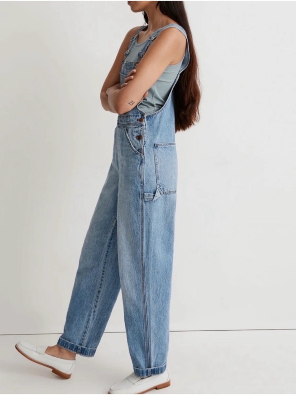 Madewell Denim Carpenter Oversized Overalls